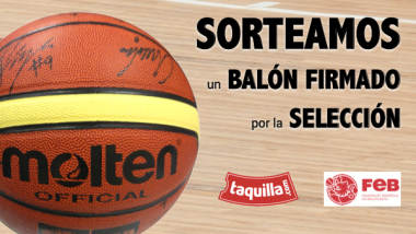 Gana un balón firmado por la Selección Española de Baloncesto en Taquilla.com