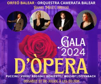 Gala d'Òpera. Orfeó Balear i Orquestra Camerata Balear. 120 Persones en Escena