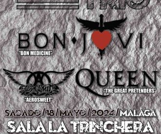Rock Trio - bon Jovi, Queen & Aerosmith