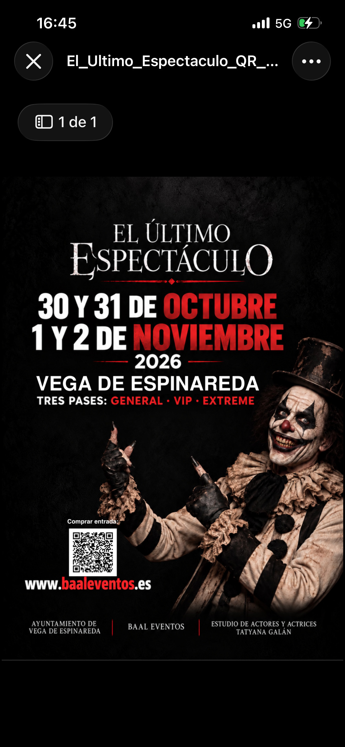 El último espectáculo - Vega de espinareda