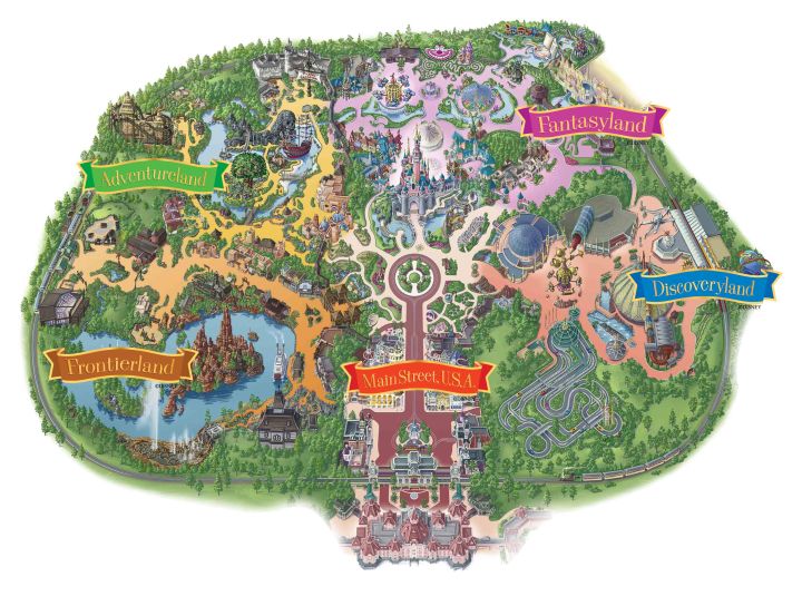 Mapa zonas Disney